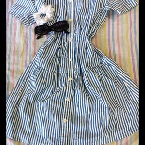 UNIQLO Blue Striped Dress