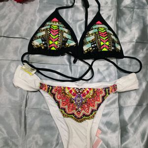 Vintage Halter Neck Bikini Set