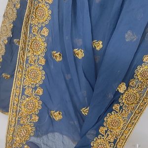 Beautiful Stone Work Dupatta