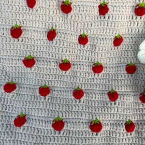 Crochet Strawberry Tote Bag