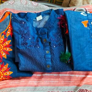 4 Denim Kurti Combo