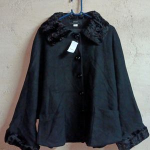 Women's Over Coat Black Premium