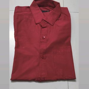 Men Red Full Sleeve Shirt