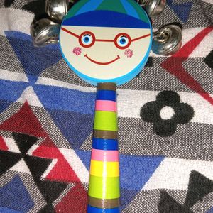 Wooden Face Rattle Toy