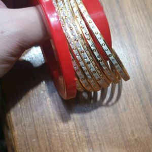 Golden Bangles Set Of 12