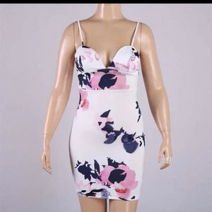 Padded Floral Bodycon