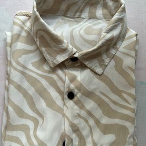 38 Zebra Print Boys Half Sleeves Shirt