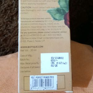 Biotique Diva Silk Pore Perfect Primer