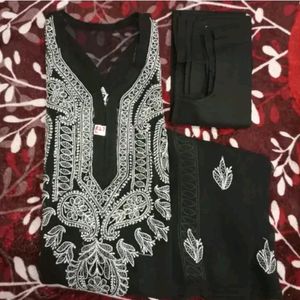 Black Chikankari Kurti