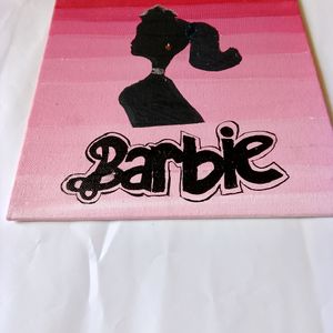 PINK BARBIE acrylic Canvas Painting Board(HANDMAD)