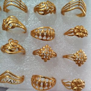 Artificial Gold Polish  Rings Free Size