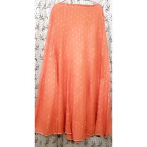 STYLISH ORANGE FULL LENGTH SKIRT FOR WOMEN