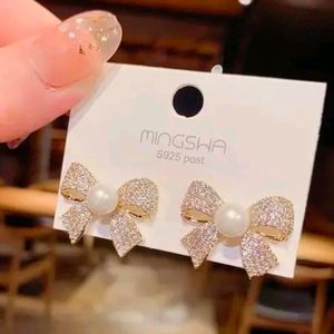 Beautiful Korean Bow Earrings