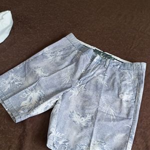 Men's Printed Grey Shorts