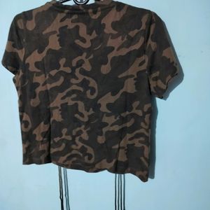 Army Print Camouflage Top 🪖