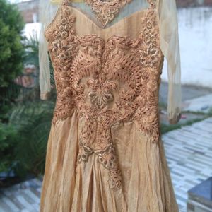 Golden Women Gown