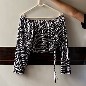 Zebra Print Crop Top