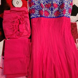 Pink Dress Full Anarakali