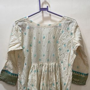 Anarkali Kurta Off White