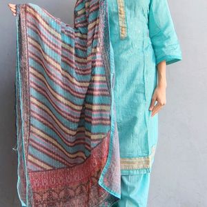 Pure Cotton Suit With" Sitara "Work