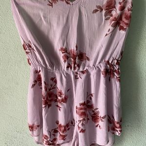 Pink Flower Jumpsuit