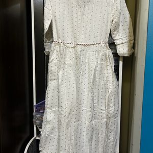 White Anarkali Kurta Size XL