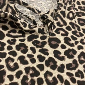 Trendy Leopard Print Stretchable Top For Women