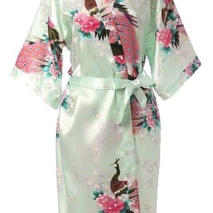 Kimono Style Satin Robe