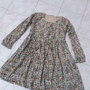 Floral Printed Short Frock