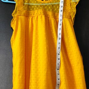 Turmeric Yellow XL Net Top