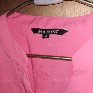 Harpa Peach Shirt Top (bust-34 length-25)