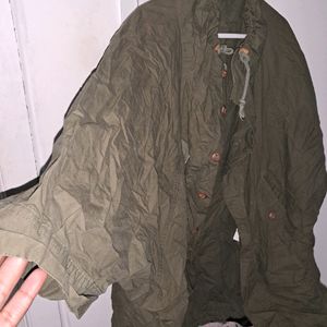 Olive Green Jacket From Korea Free Size