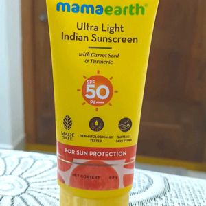 Mamaearth Ultra Light SPF50 Indian Sunscreen 80g