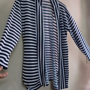 Women's Striped Long Shrug