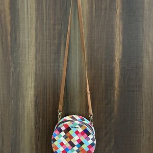 DailyObject Multicoloured Round Sling Bag