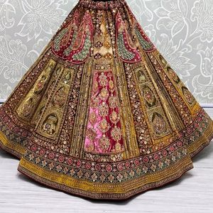 Golden Bridal Lehenga