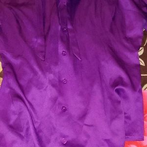 purple Satin Shirt