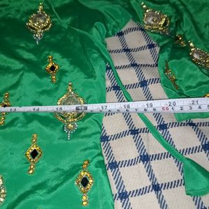 Green Kurti Plazzo Set With Dupatta