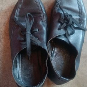 Pure Leather Black Shoe For School And Fomal Wear