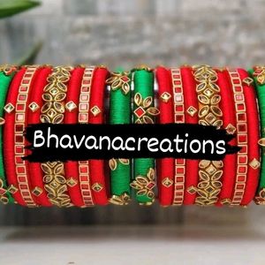 Silkthread Kundan Bangles Set