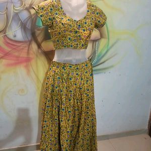 Skirt N Blouse (Yellow Floral)