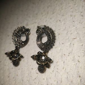 Oxidised Silver Earings