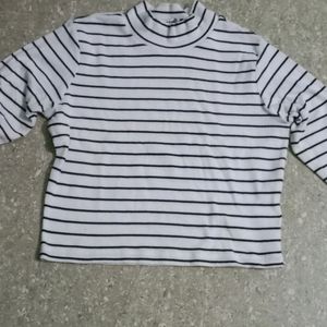 Black And White Strap Top For Women