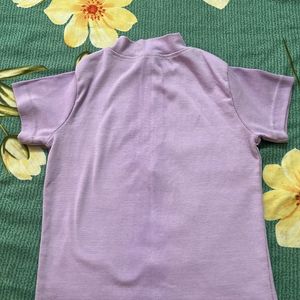 Lavender High Neck Top