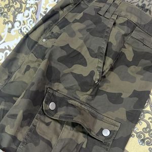 Women Olive Camouflage Skirt By KYLIE