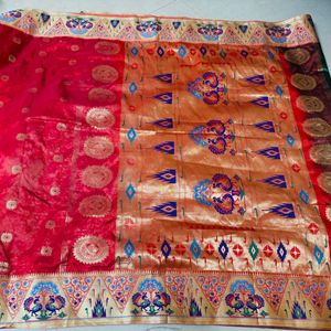 kathpadar saree with blouse