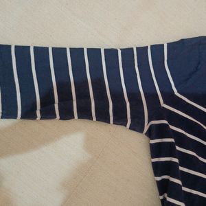 Kraus Blue & White Stripped Body T-shirt