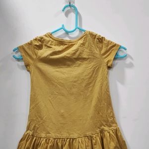 Mustard Colour Sequin Girls Top