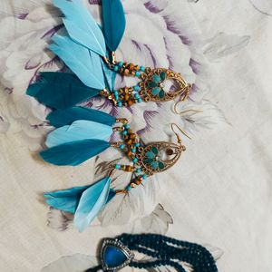 Feather Beautiful Color Earrings