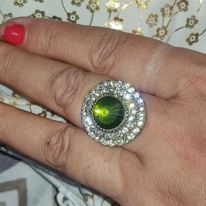 Green And Silver Ring